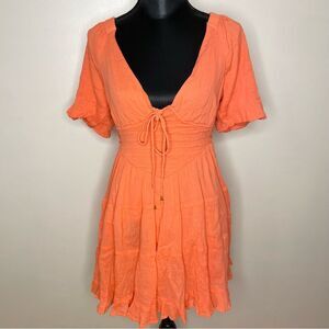 Free People Mini Dress Coral
